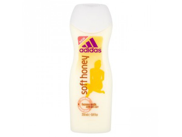 Adidas Гель для душа "Soft honey" со сливками для женщин, 250 мл